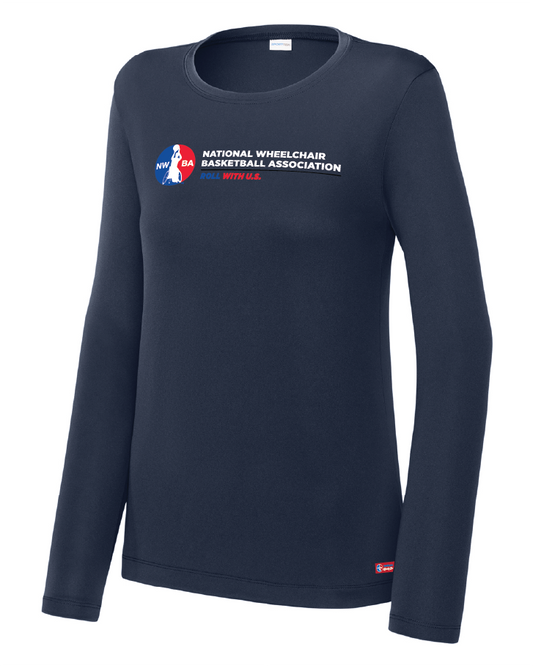 NWBA Officially Licensed - Roll With U.S. Ladies Performance Tee Long Sleeve
