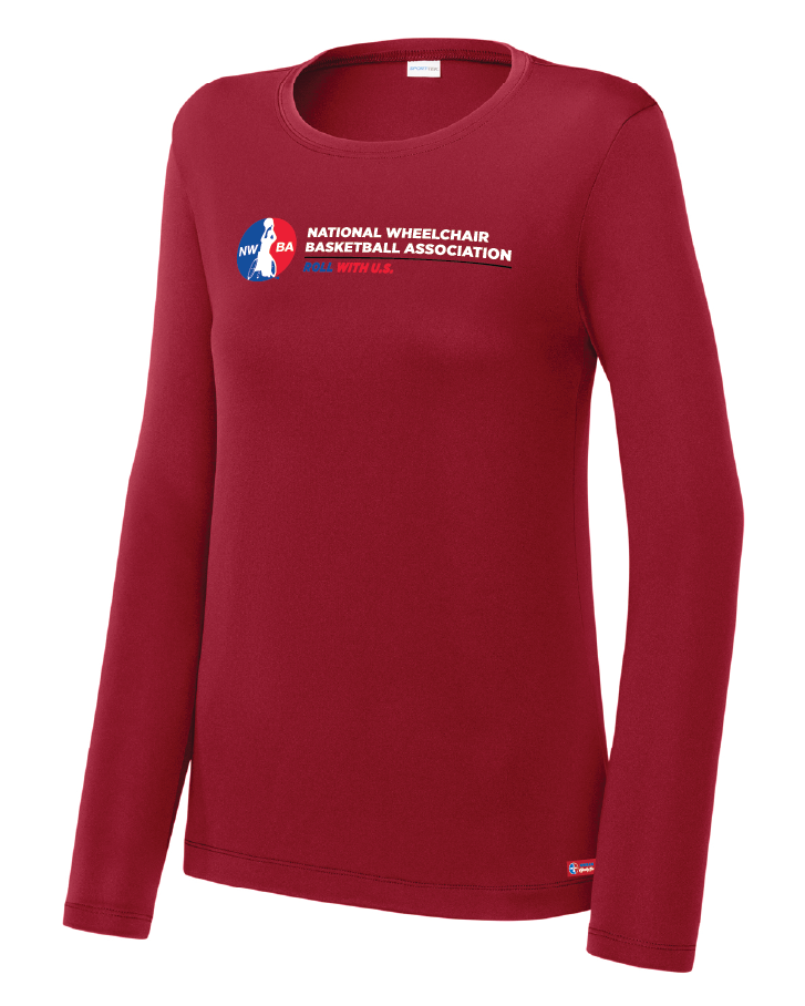 NWBA Officially Licensed - Roll With U.S. Ladies Performance Tee Long Sleeve