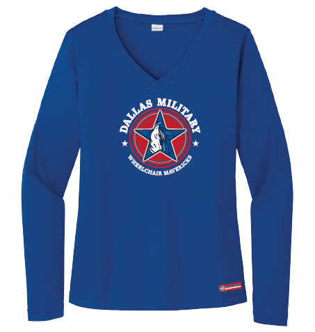 NWBA Officially Licensed - Dallas Military Wheelchair Mavericks - Women's - L/S T-Shirt - Performance