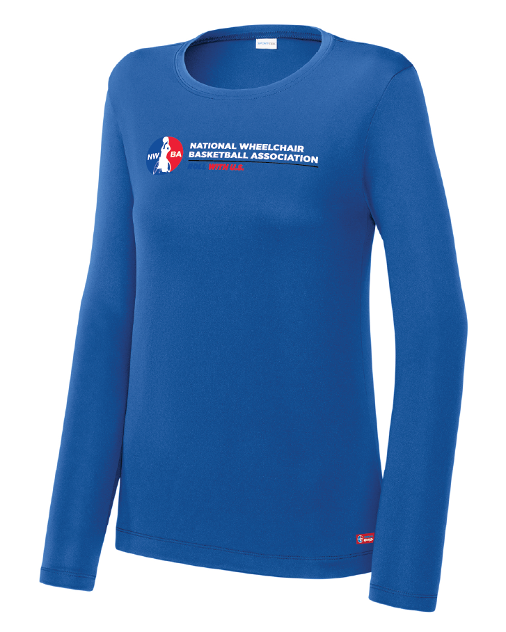 NWBA Officially Licensed - Roll With U.S. Ladies Performance Tee Long Sleeve