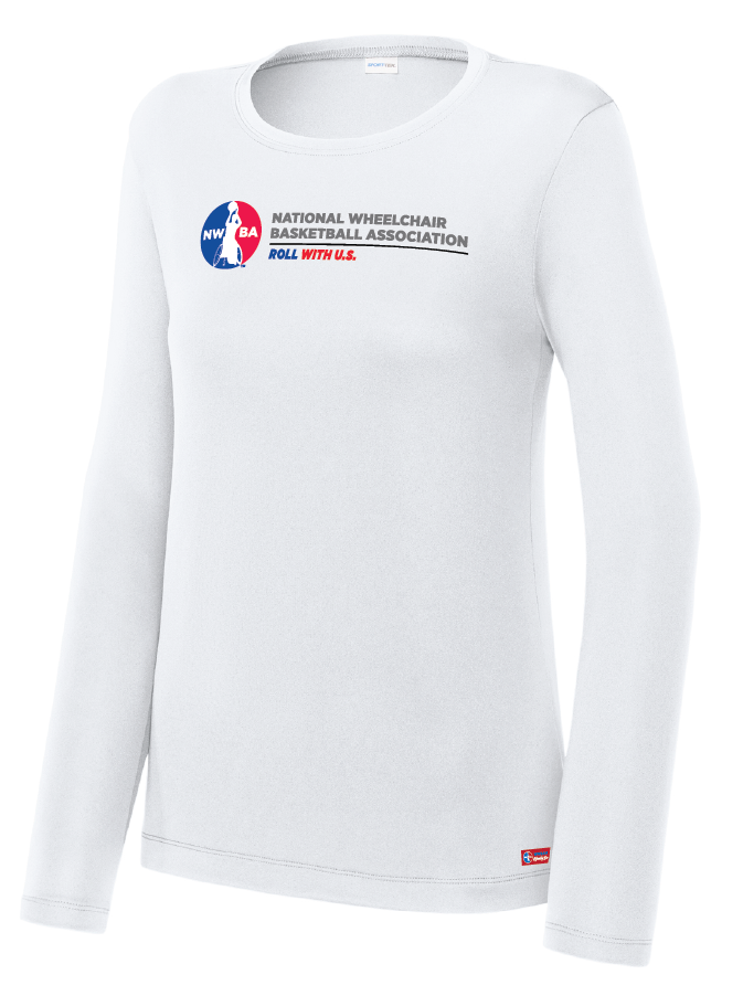 NWBA Officially Licensed - Roll With U.S. Ladies Performance Tee Long Sleeve