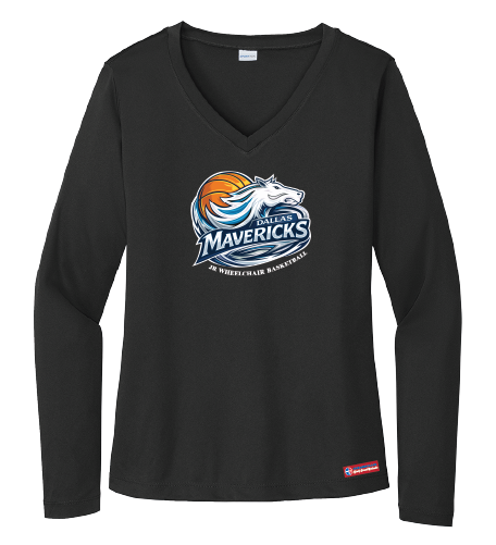 NWBA Officially Licensed - Dallas Jr Wheelchair Mavericks - Women's - L/S T-Shirt - Performance