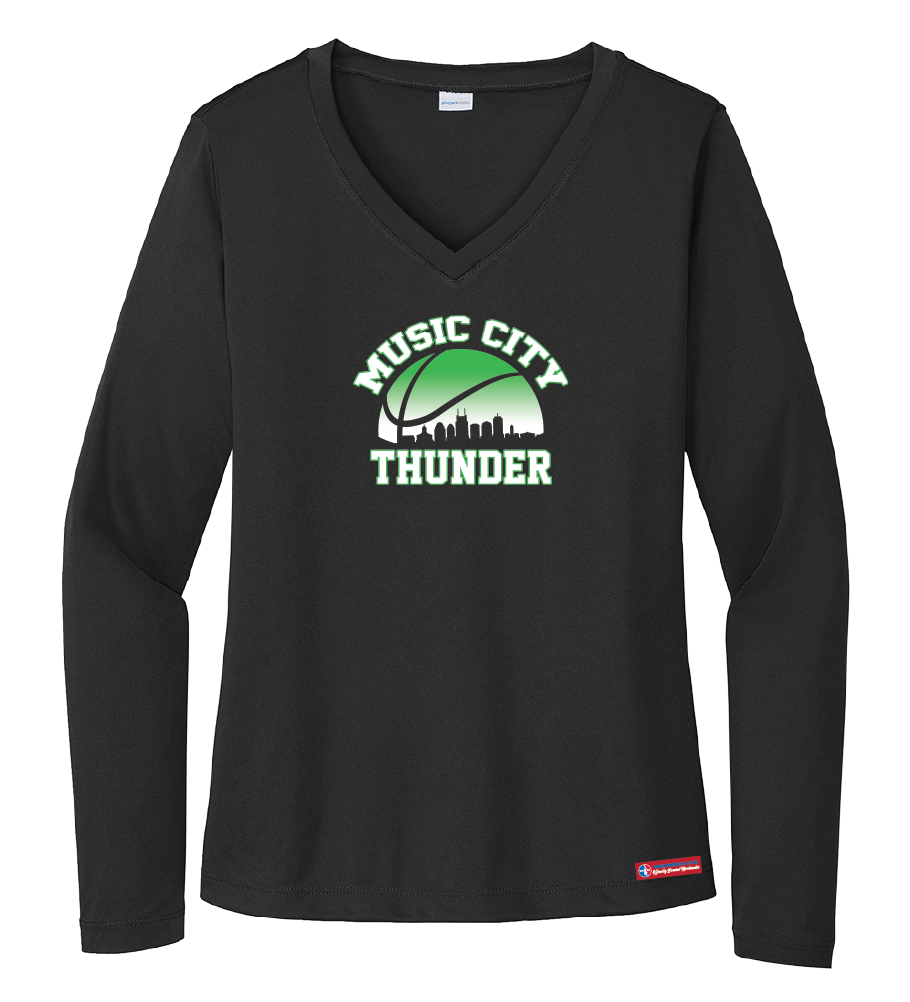 NWBA Officially Licensed - Music City Thunder - Women's - L/S T-Shirt - Performance