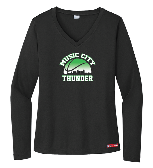 NWBA Officially Licensed - Music City Thunder - Women's - L/S T-Shirt - Performance