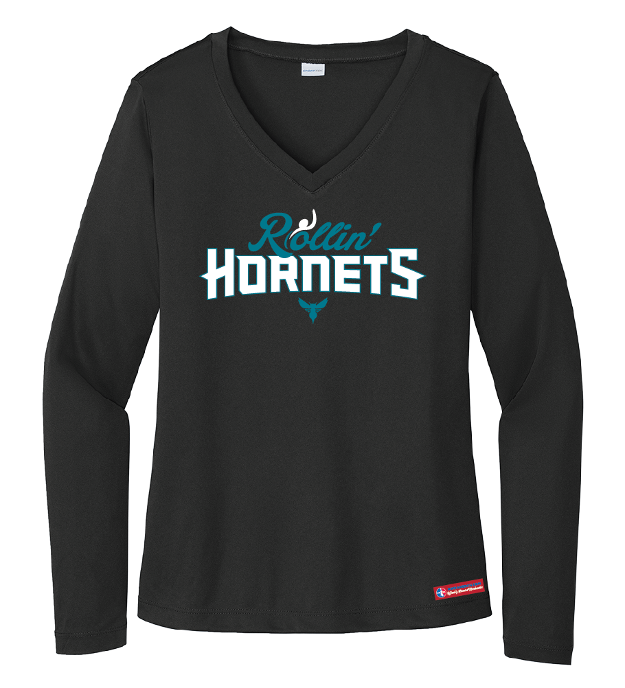 NWBA Officially Licensed - Rollin' Hornets - Women's - L/S T-Shirt - Performance