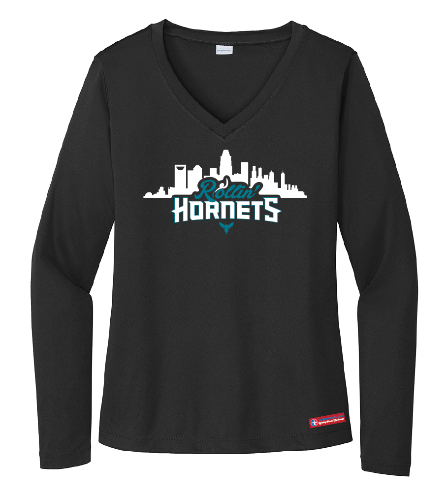 NWBA Officially Licensed - Rollin' Hornets - Women's - L/S T-Shirt - Performance