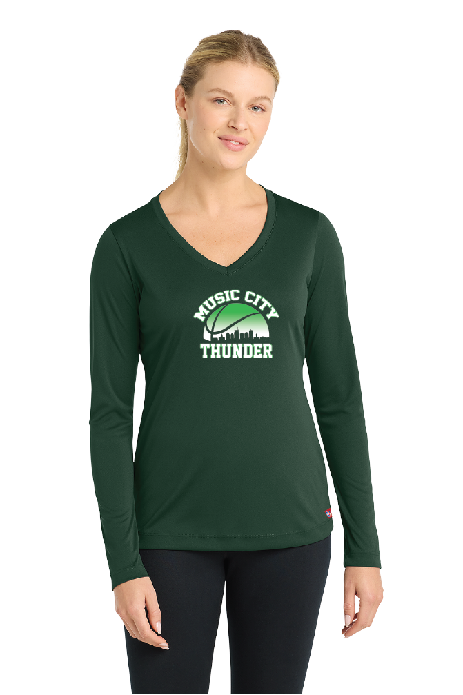 NWBA Officially Licensed - Music City Thunder - Women's - L/S T-Shirt - Performance
