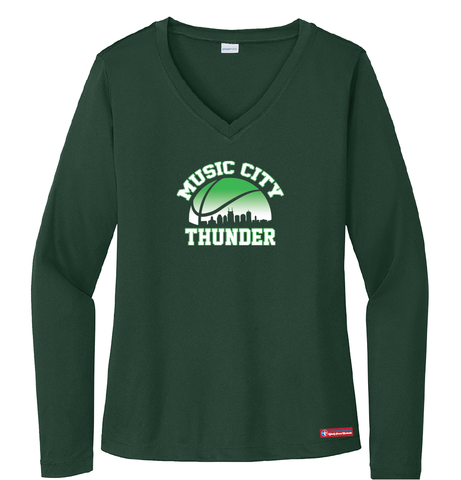 NWBA Officially Licensed - Music City Thunder - Women's - L/S T-Shirt - Performance