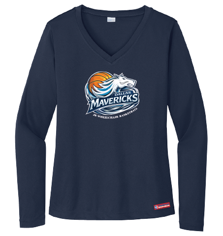 NWBA Officially Licensed - Dallas Jr Wheelchair Mavericks - Women's - L/S T-Shirt - Performance