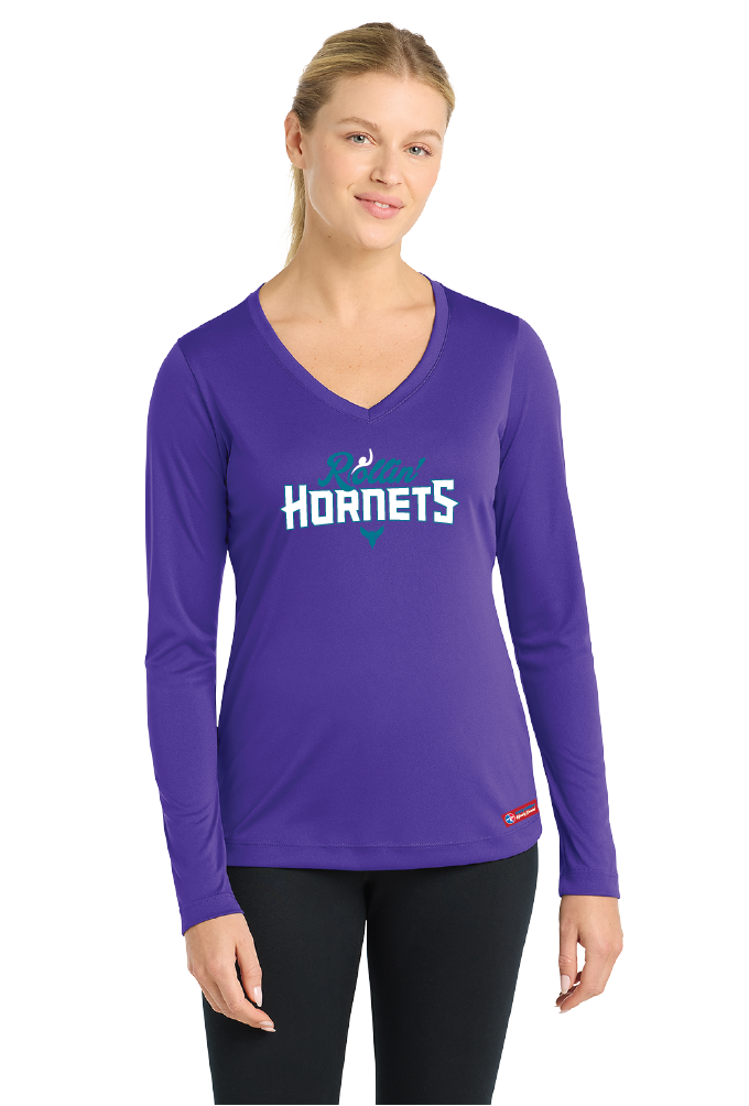 NWBA Officially Licensed - Rollin' Hornets - Women's - L/S T-Shirt - Performance