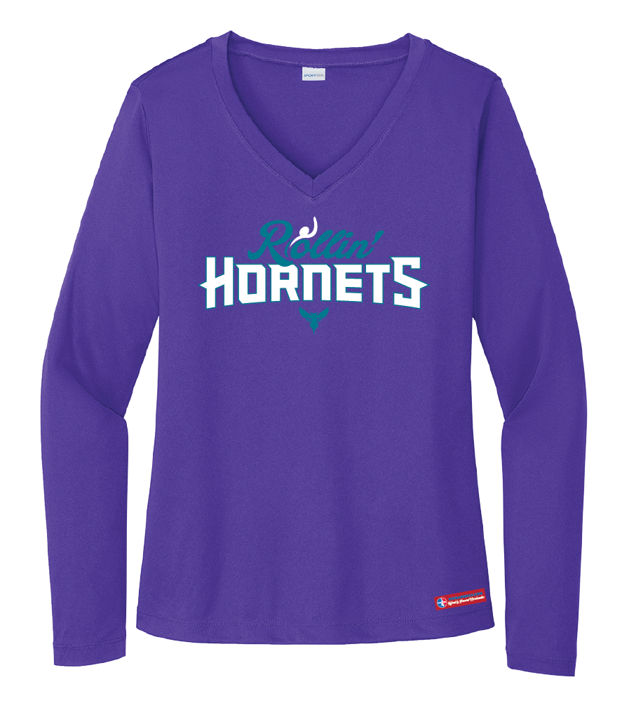 NWBA Officially Licensed - Rollin' Hornets - Women's - L/S T-Shirt - Performance