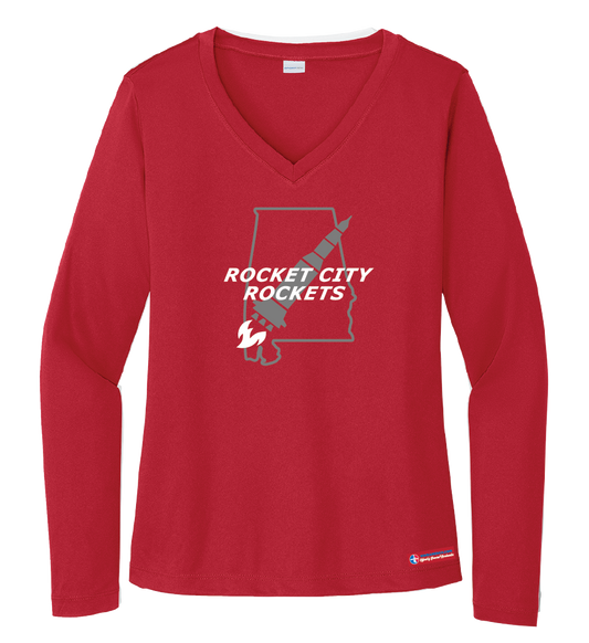 NWBA Officially Licensed - Rocket City Rockets - Women's - L/S T-Shirt - Performance