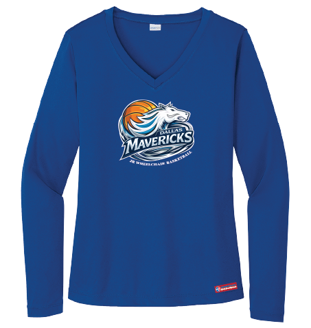 NWBA Officially Licensed - Dallas Jr Wheelchair Mavericks - Women's - L/S T-Shirt - Performance
