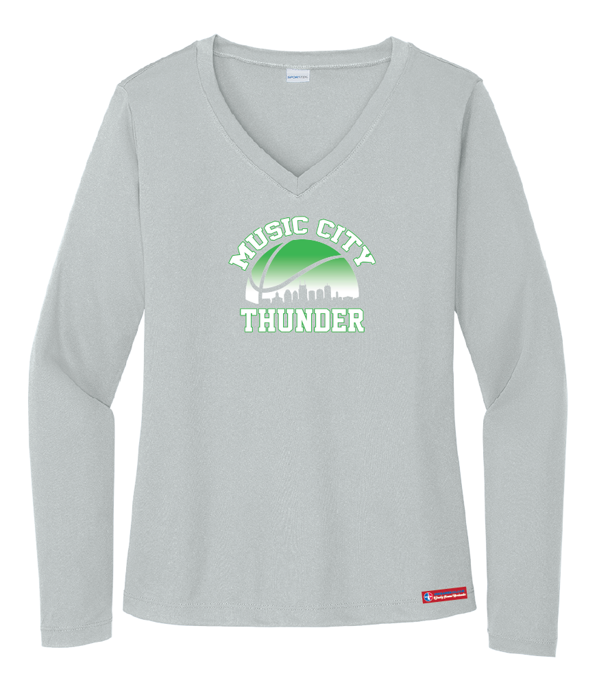 NWBA Officially Licensed - Music City Thunder - Women's - L/S T-Shirt - Performance