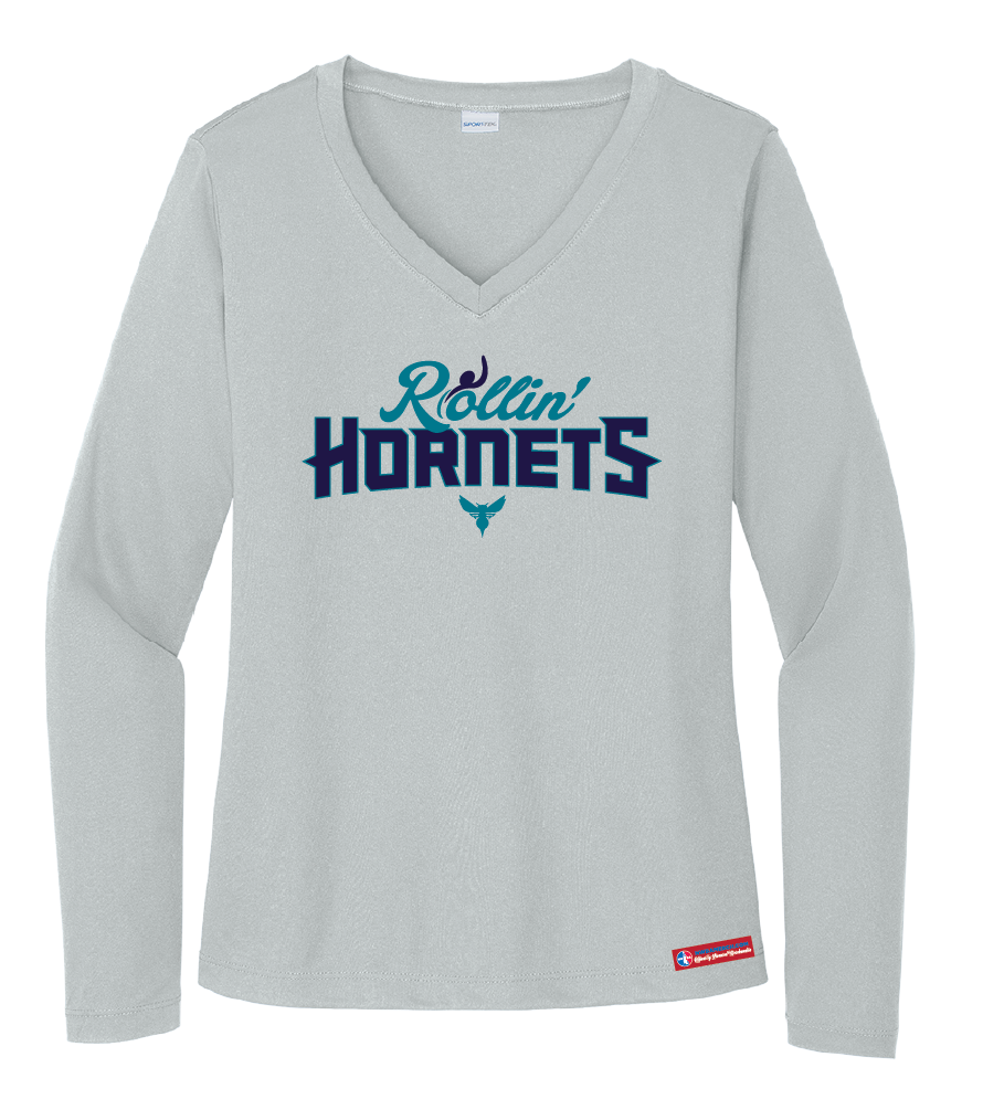 NWBA Officially Licensed - Rollin' Hornets - Women's - L/S T-Shirt - Performance