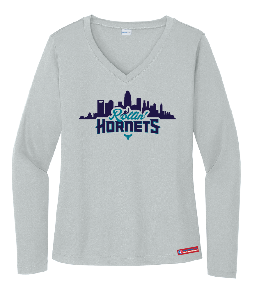 NWBA Officially Licensed - Rollin' Hornets - Women's - L/S T-Shirt - Performance