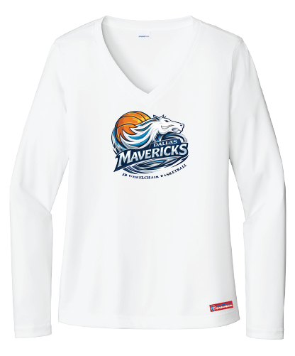 NWBA Officially Licensed - Dallas Jr Wheelchair Mavericks - Women's - L/S T-Shirt - Performance