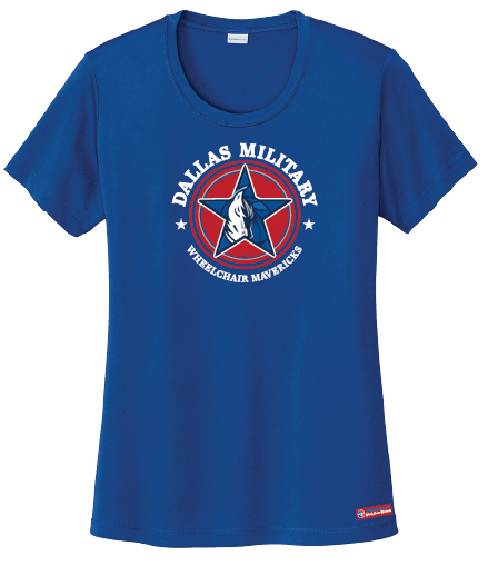 NWBA Officially Licensed - Dallas Military Wheelchair Mavericks - Women's - T-Shirt - Performance