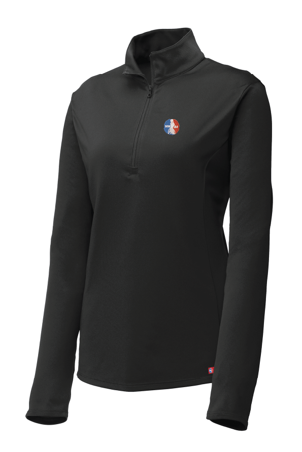 NWBA Officially Licensed - Embroidered Medallion Women's 1/4 Zip