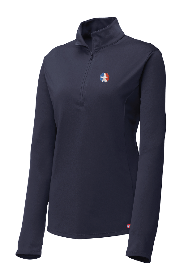 NWBA Officially Licensed - Embroidered Medallion Women's 1/4 Zip