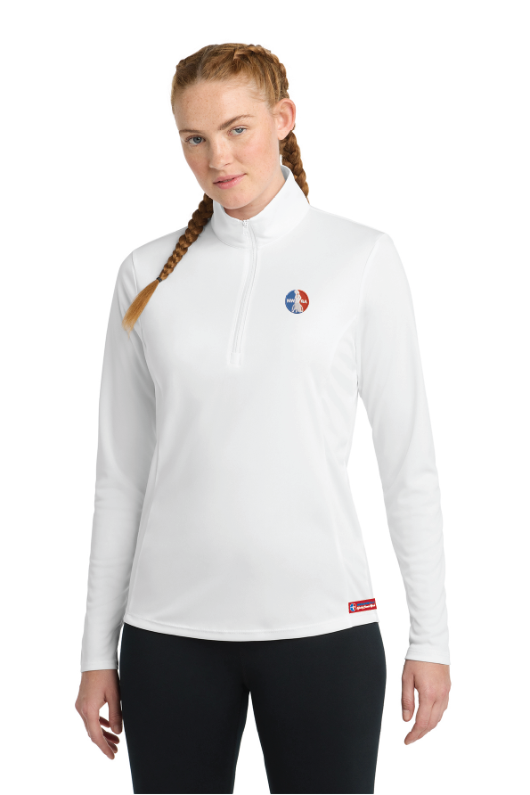 NWBA Officially Licensed - Embroidered Medallion Women's 1/4 Zip