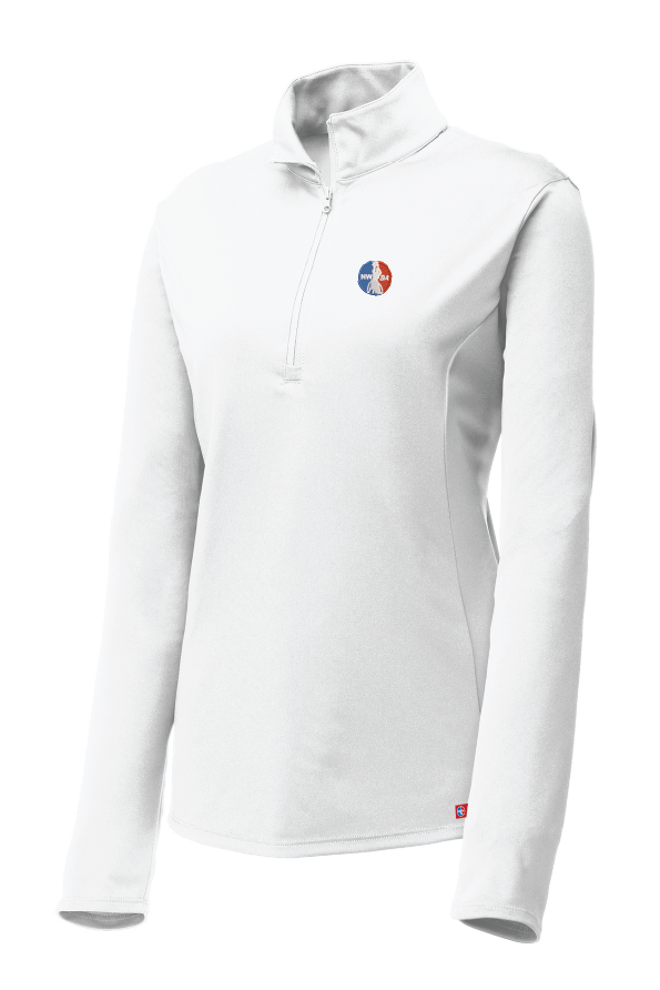 NWBA Officially Licensed - Embroidered Medallion Women's 1/4 Zip