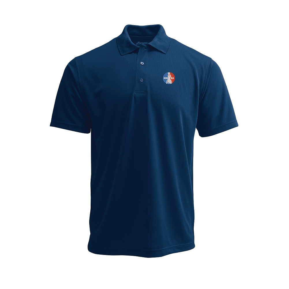 NWBA Officially Licensed: Embroidered NWBA Medallion - Mens Paragon PA100 Polo