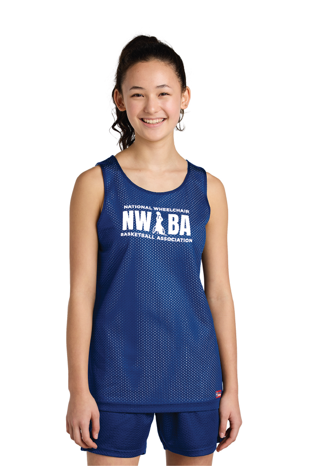 NWBA Officially Licensed - Youth 3-Bar Reversible Mesh Tank