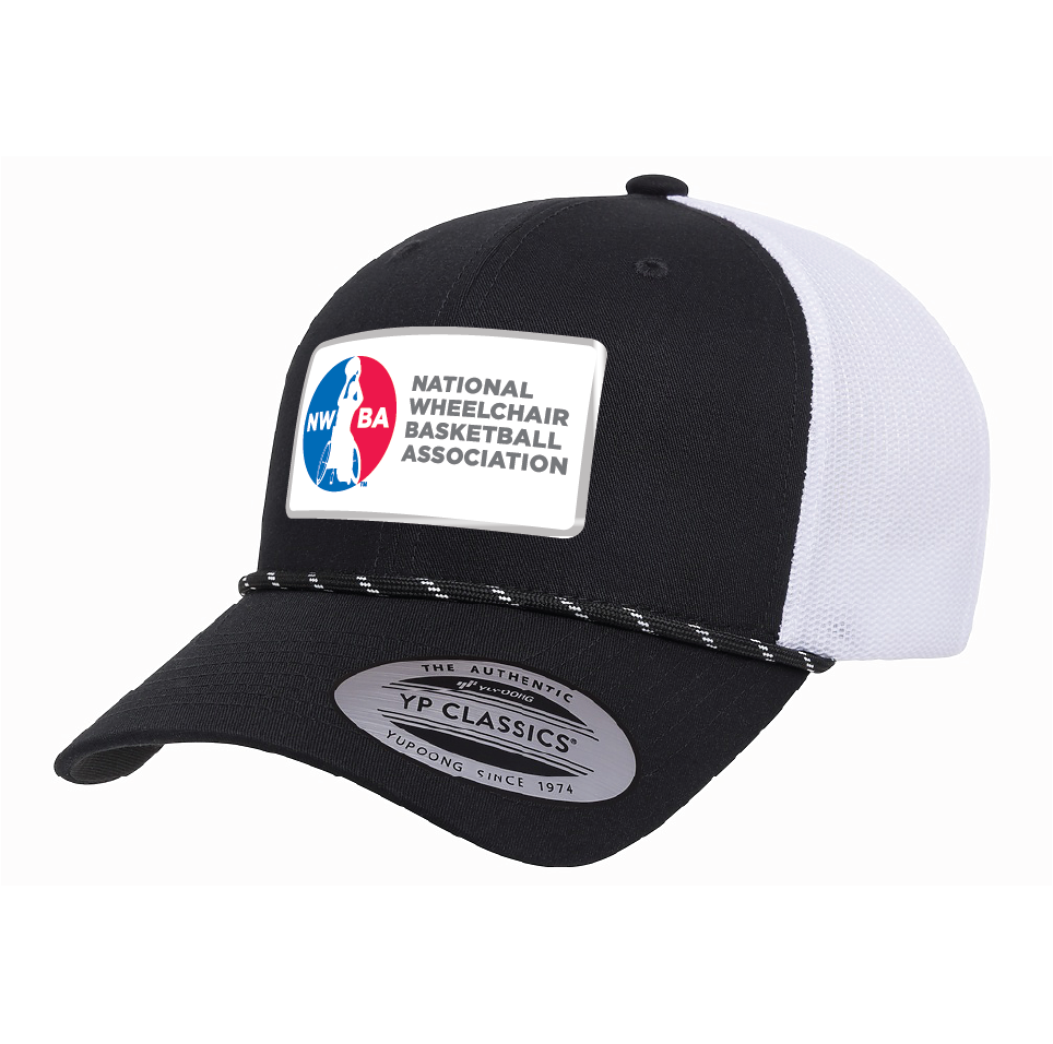 NWBA Officially Licensed - Woven Patch Retro Trucker Cap w/ Braid