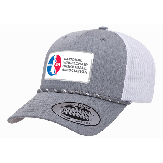 NWBA Officially Licensed - Woven Patch Retro Trucker Cap w/ Braid