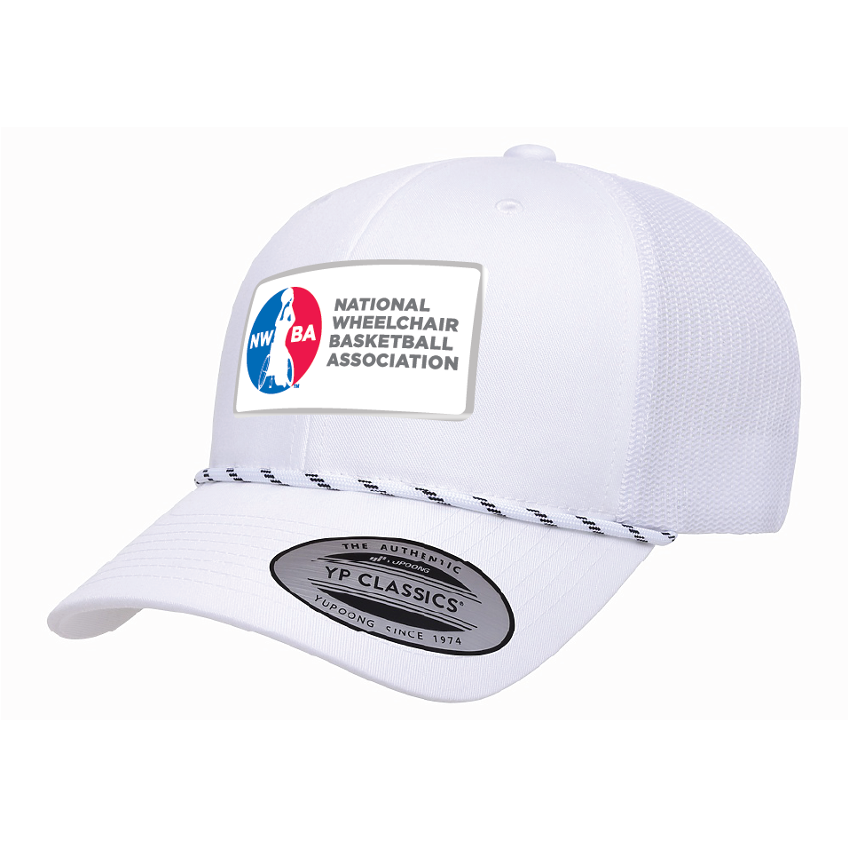 NWBA Officially Licensed - Woven Patch Retro Trucker Cap w/ Braid
