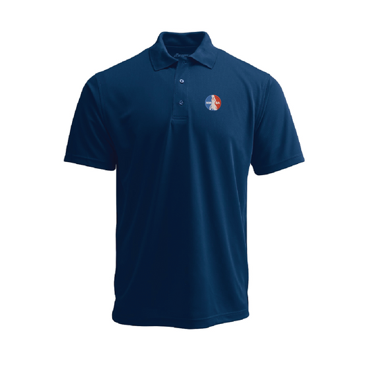 NWBA Officially Licensed - Embroidered Medallion Men's Performance Polo