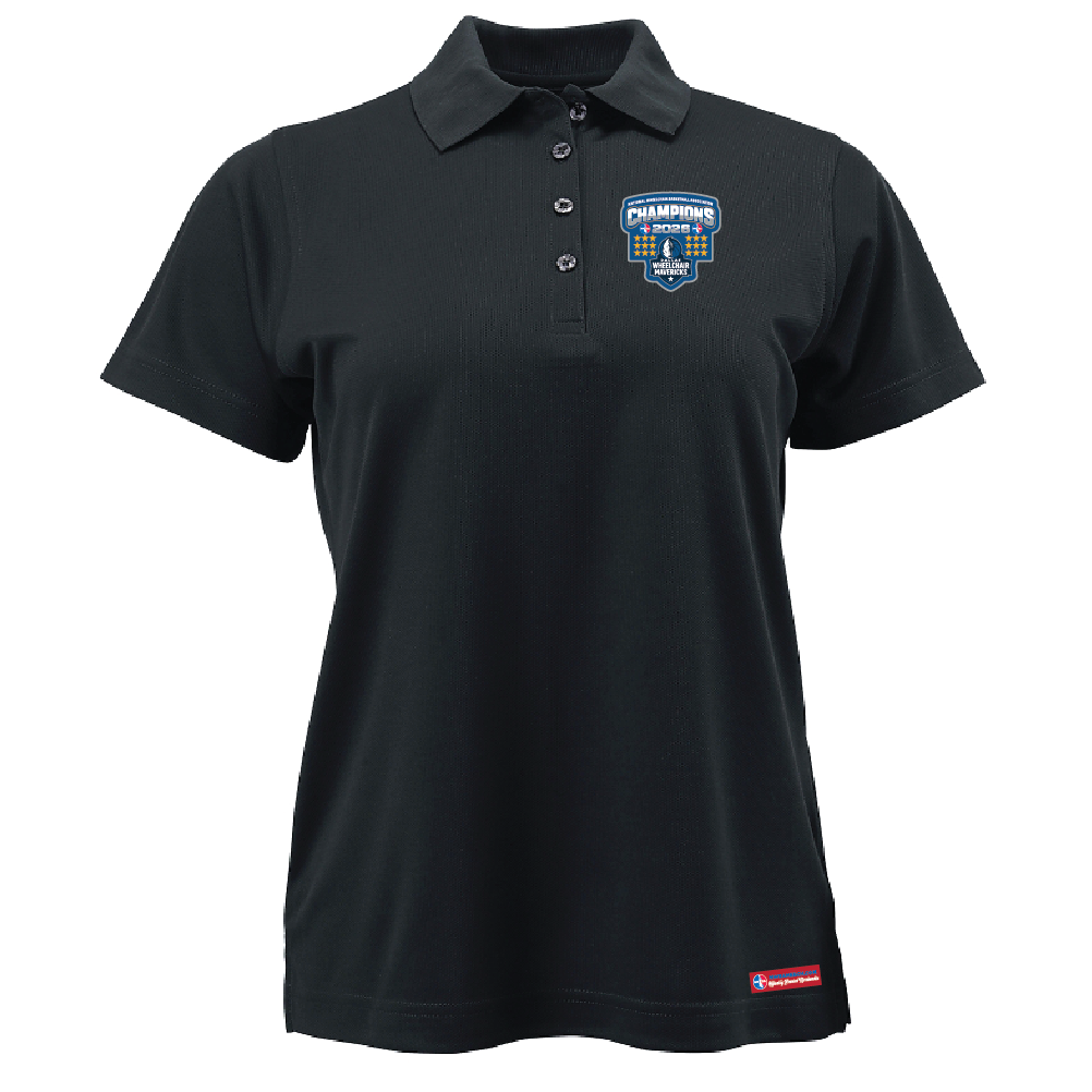 NWBA Officially Licensed – Dallas Wheelchair Mavericks – 2026 National Champions – Ladies Performance Polo – Woven Appliqué Edition
