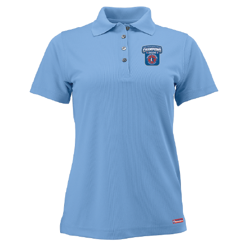 NWBA Officially Licensed – Dallas Military Wheelchair Mavericks – 2026 National Champions – Ladies Performance Polo – Woven Appliqué Edition