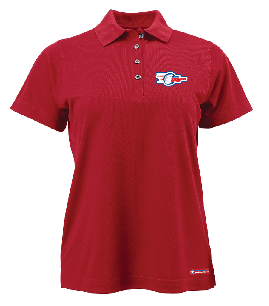 NWBA Officially Licensed: Detroit Wheelchair Pistons - Women's - Performance Polo