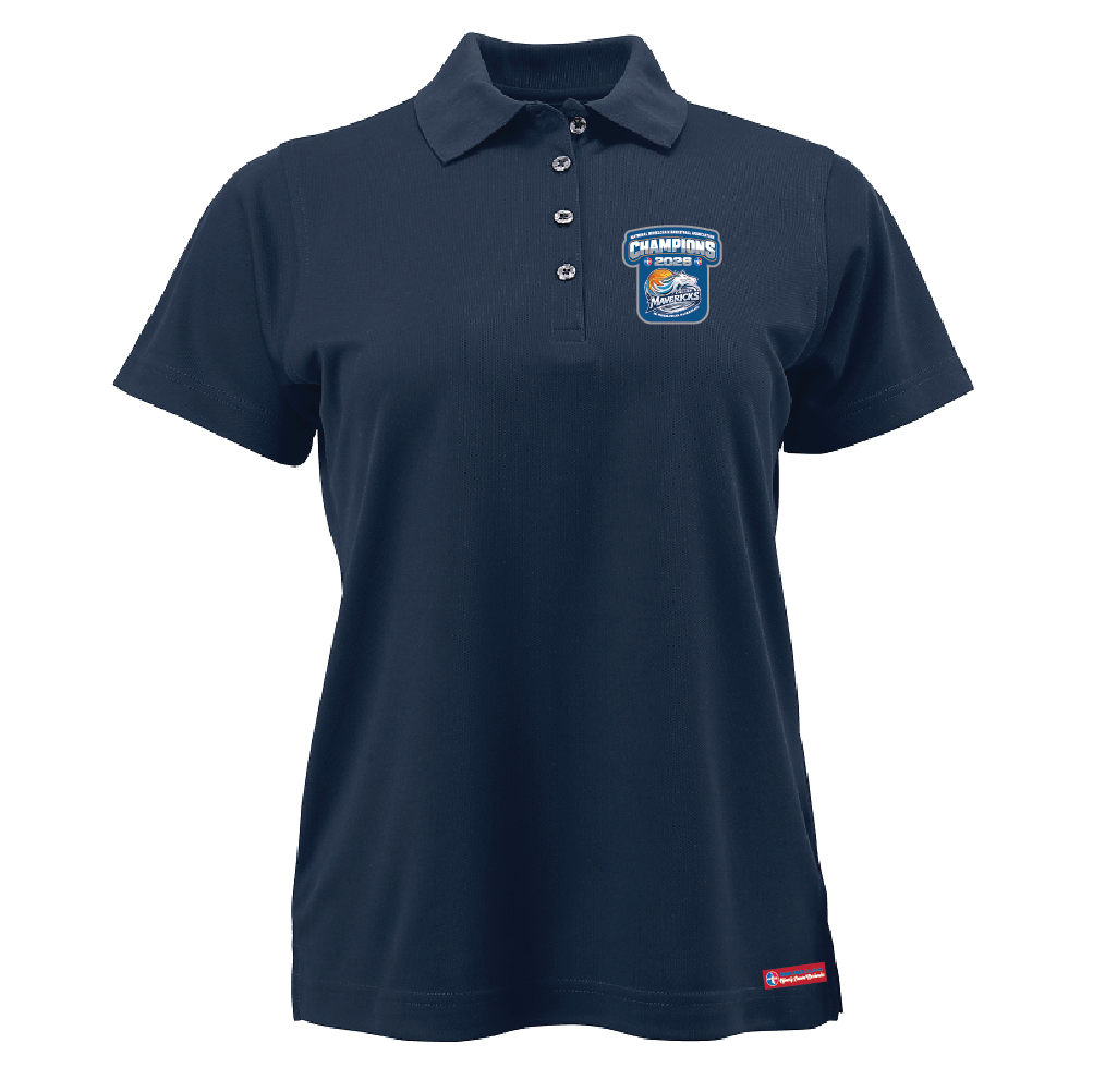 NWBA Officially Licensed – Dallas Jr Wheelchair Mavericks – 2026 National Champions – Ladies Performance Polo – Woven Appliqué Edition