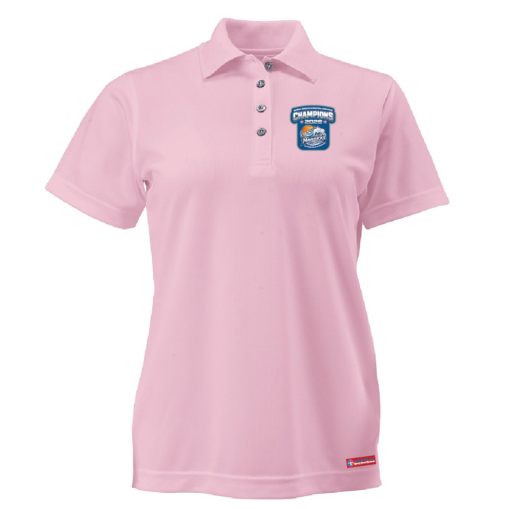 NWBA Officially Licensed – Dallas Jr Wheelchair Mavericks – 2026 National Champions – Ladies Performance Polo – Woven Appliqué Edition