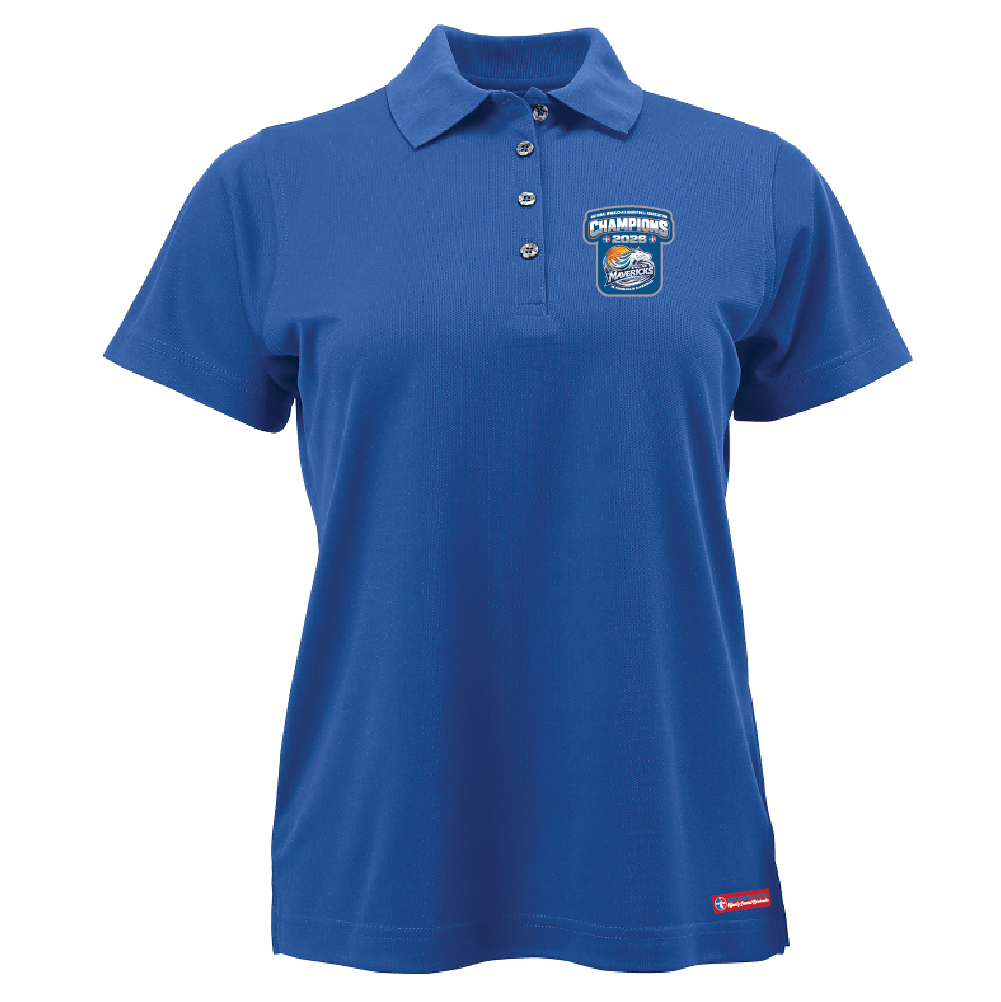 NWBA Officially Licensed – Dallas Jr Wheelchair Mavericks – 2026 National Champions – Ladies Performance Polo – Woven Appliqué Edition