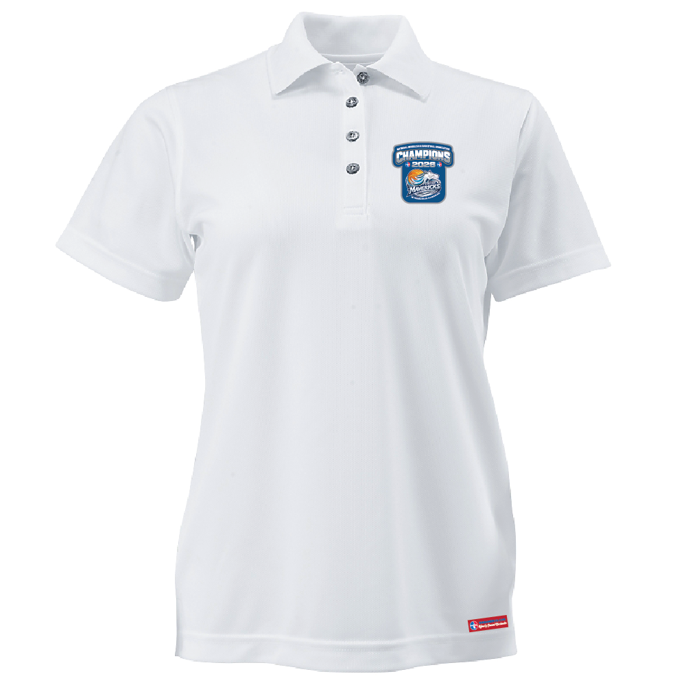 NWBA Officially Licensed – Dallas Jr Wheelchair Mavericks – 2026 National Champions – Ladies Performance Polo – Woven Appliqué Edition