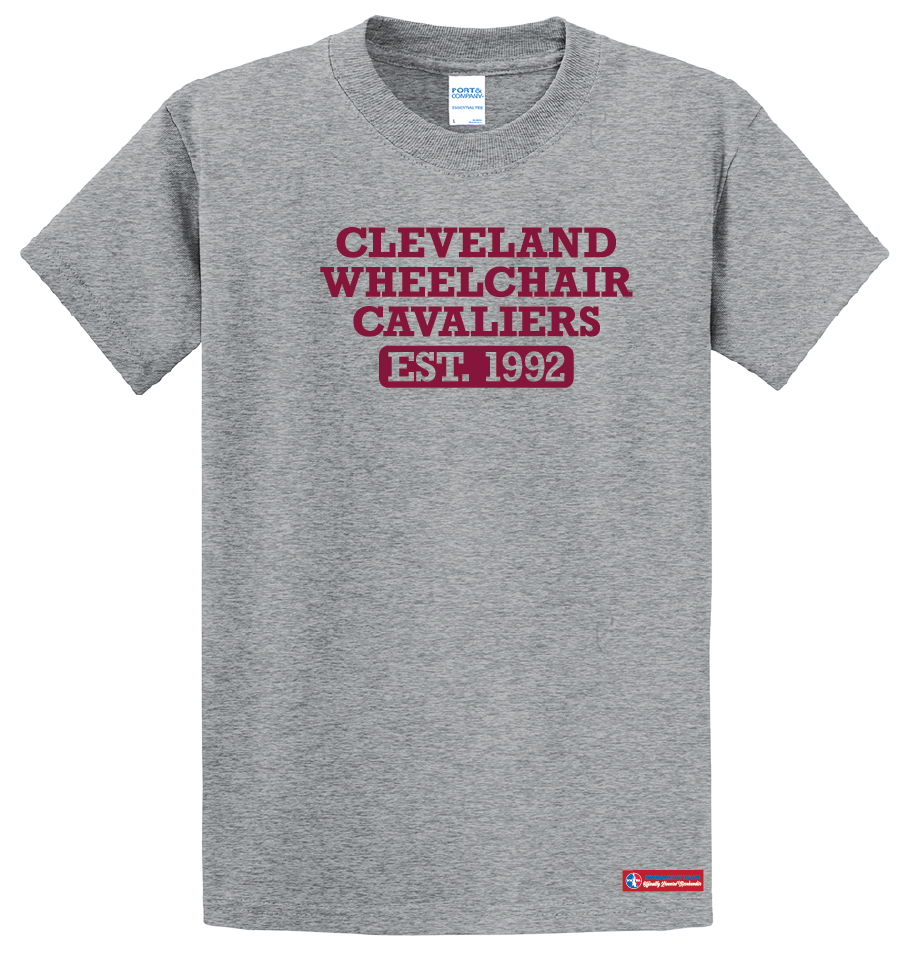 NWBA Officially Licensed - Cleveland Wheelchair Cavaliers - Men's - T-Shirt - Cotton