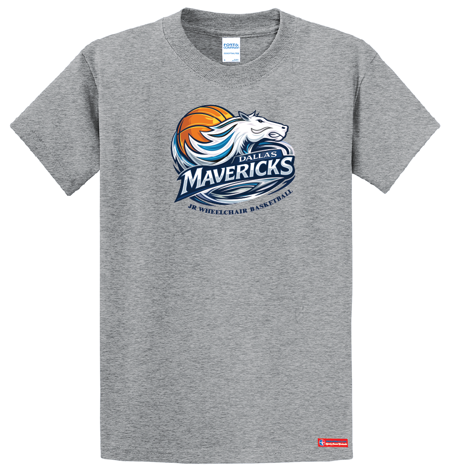 NWBA Officially Licensed - Dallas Jr Wheelchair Mavericks - Men's - T-Shirt - Cotton