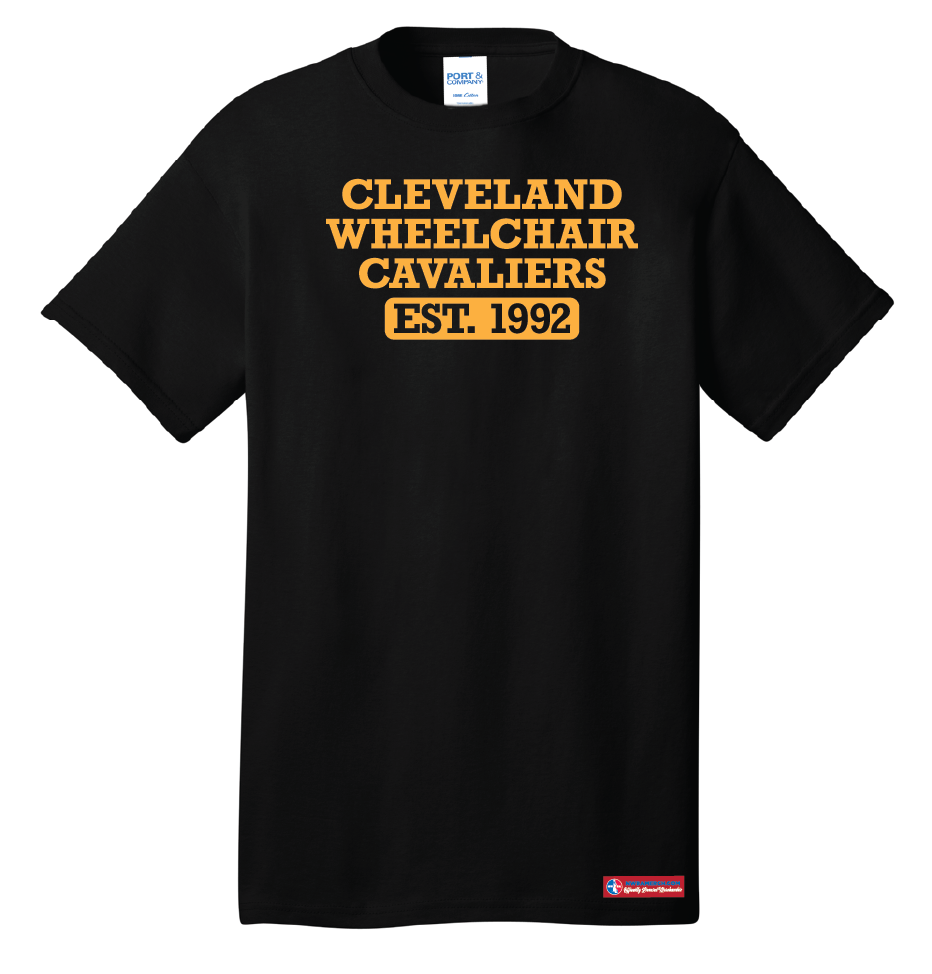 NWBA Officially Licensed - Cleveland Wheelchair Cavaliers - Men's - T-Shirt - Cotton