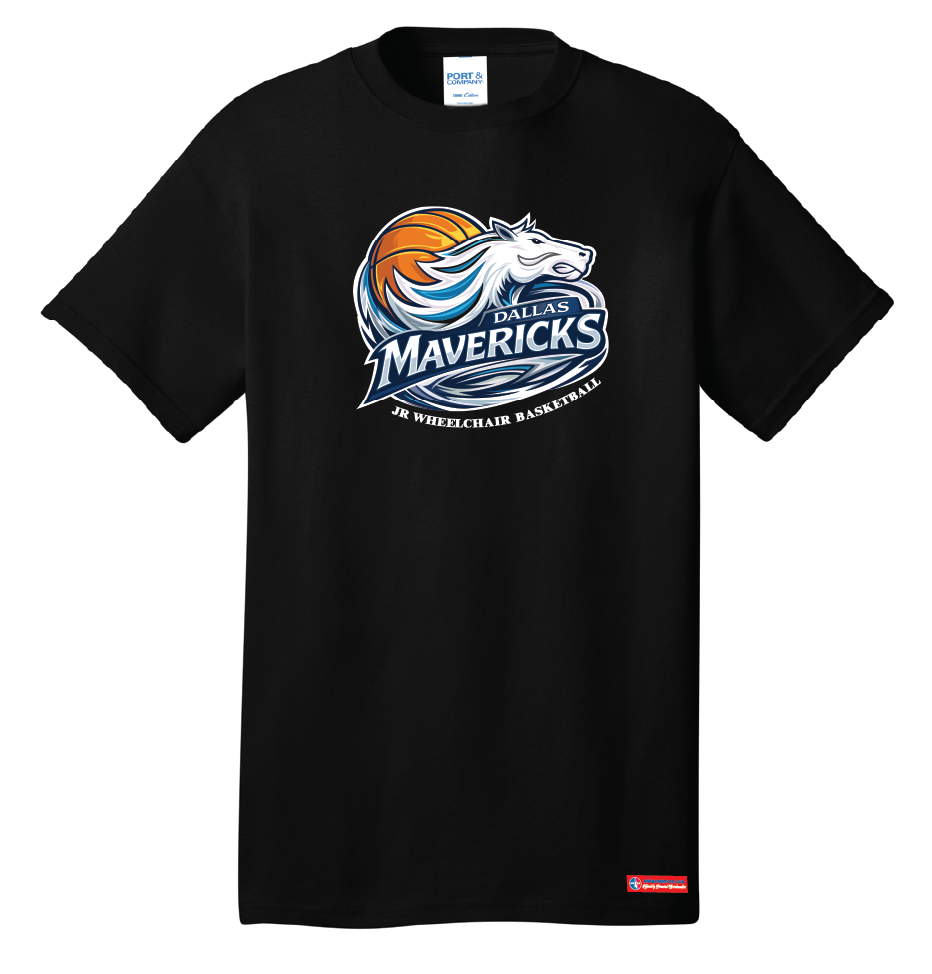 NWBA Officially Licensed - Dallas Jr Wheelchair Mavericks - Men's - T-Shirt - Cotton