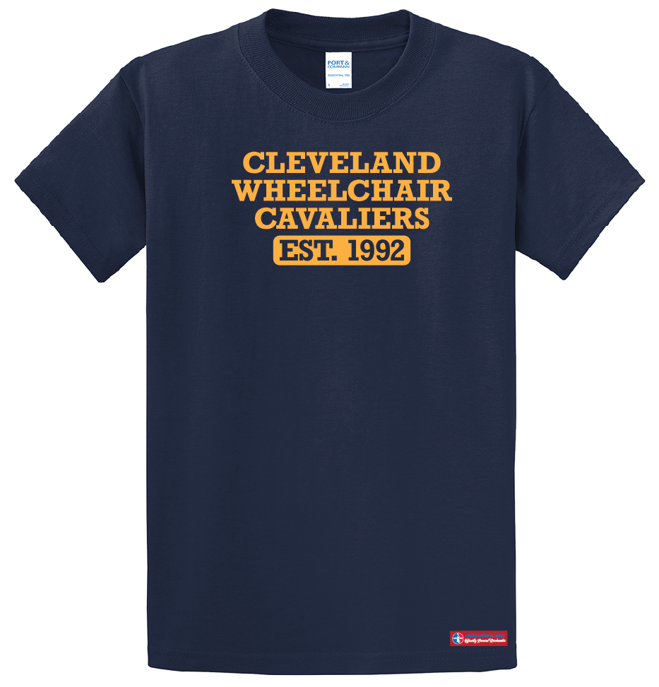 NWBA Officially Licensed - Cleveland Wheelchair Cavaliers - Men's - T-Shirt - Cotton