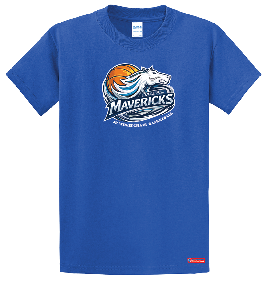 NWBA Officially Licensed - Dallas Jr Wheelchair Mavericks - Men's - T-Shirt - Cotton
