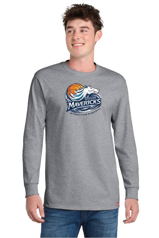 NWBA Officially Licensed - Dallas Jr Wheelchair  Mavericks - Men's - L/S T-Shirt - Cotton