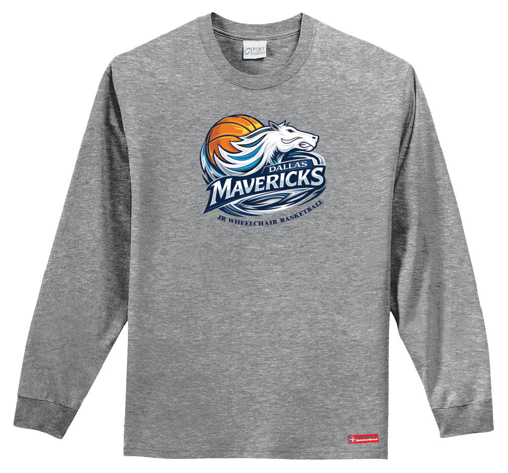 NWBA Officially Licensed - Dallas Jr Wheelchair Mavericks - Youth - L/S T-Shirt - Cotton