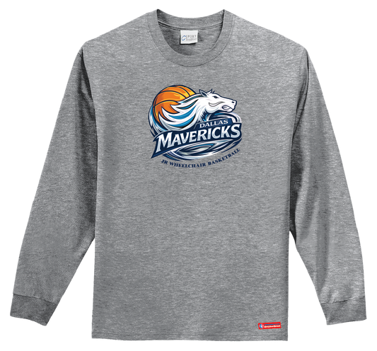 NWBA Officially Licensed - Dallas Jr Wheelchair Mavericks - Youth - L/S T-Shirt - Cotton