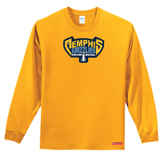 NWBA Officially Licensed - Memphis Rollin' Grizzlies - Men's - L/S T-Shirt - Cotton