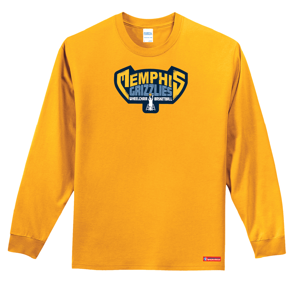 NWBA Officially Licensed - Memphis Rollin' Grizzlies - Youth - L/S T-Shirt - Cotton